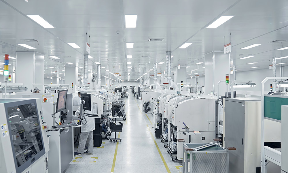 陽光電源光伏逆變器SMT生產車間自動化產線